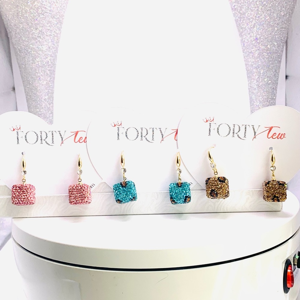 Bling Square Earrings